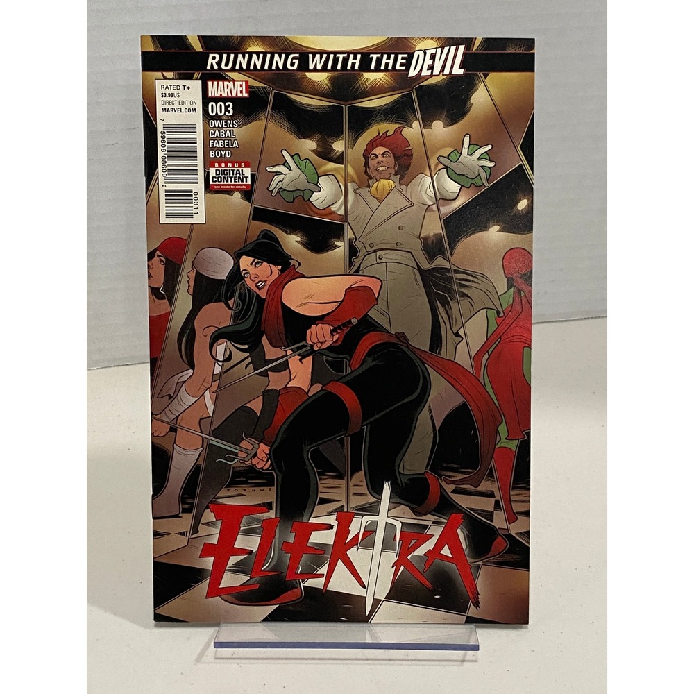 Marvel Comic Book Elektra 003 Running With The Devil 2017 Red Excellent